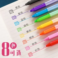 8 pcsset fresh all needle multi color cute gel pens set fine art liner kawaii stationery pen school office writing supplies