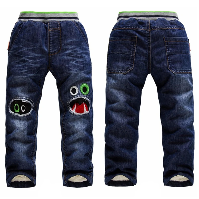 Детские теплые хлопковые джинсы однотонные штаны из натурального вельвета 2020 |