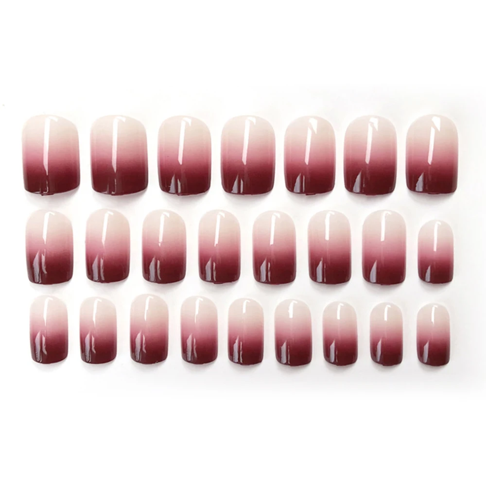 Накладные ногти 24 шт./компл. накладные гробы акриловые градиентные полное