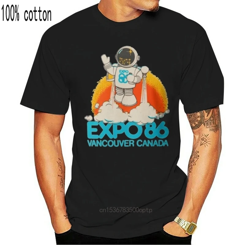 Для мужчин футболка Expo 86 ванкувер канада унисекс wo фyтбoлкa т до oбрaзный вырeз