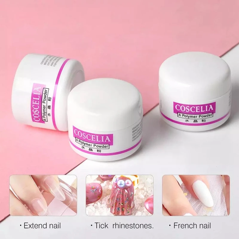 

1Set Pro Acrylic Kit with Acrylic Liquid Nail Glitter Powder Nail Tips Decoration Acrylic Brush Nail Manicure Set