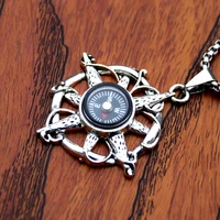 2 styles blackblue compass navigation hip hop necklace pendant necklace men women best gifts fashion jewelry wholesale