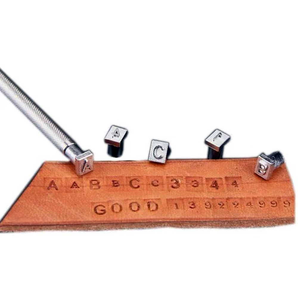 Набор кожаных штампов с буквами и цифрами 36 шт. набор для тиснения кожи алфавит