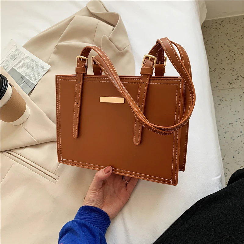 

2021 New Woman Handbag Large Capacity Shopping Bag Fashion High Quality Shoulder Bag Female PU Tote Bag Luxury Designer Handbags