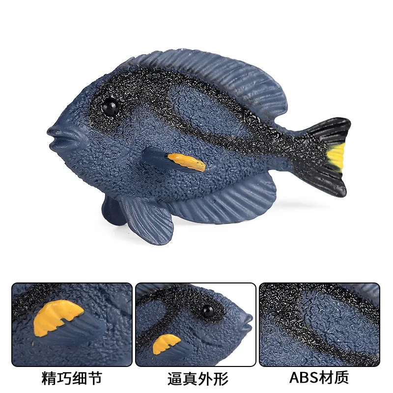 Морской Мир маленькие животные модель Милый Королевский синий лиса Танг рыба