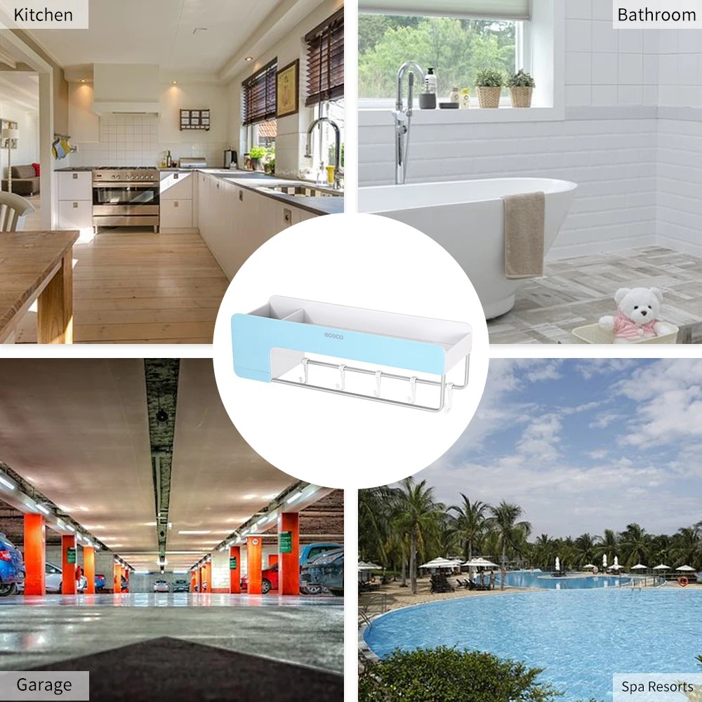 Настенный держатель для шампуня с крючком вешалка полотенец ванной стеллаж