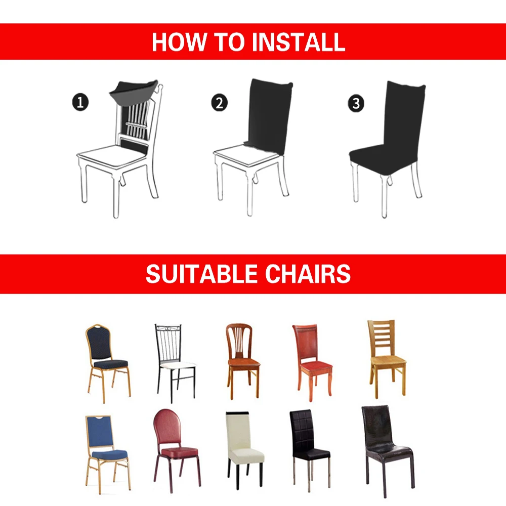 Бархатные эластичные Чехлы для столовой однотонные чехлы стульев из спандекса и