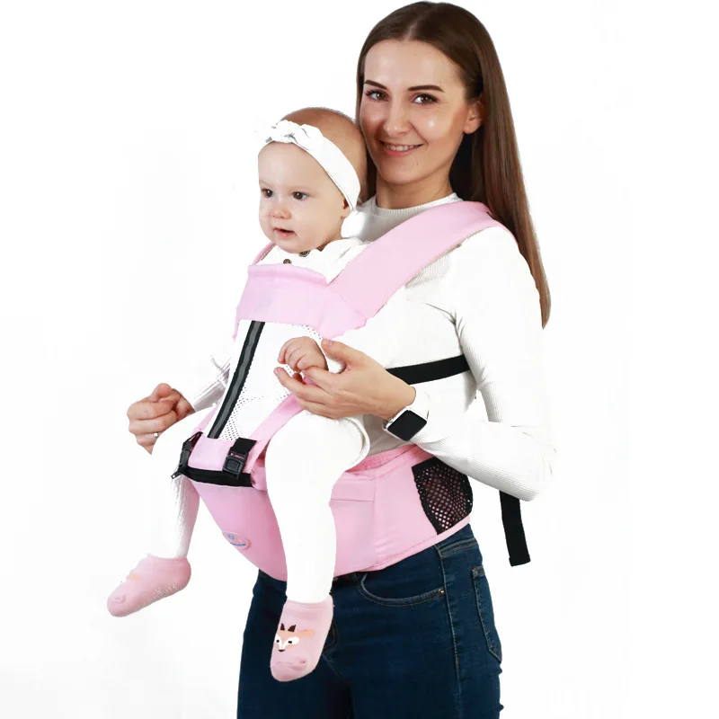 Mochila ergon&oacute;mica portabeb&eacute;s con asiento de cadera para reci&eacute;n nacido, portabeb&eacute;s multifunci&oacute;n, eslinga, taburete de cintura, canguro para beb&eacute; de 0 a 48 meses-2