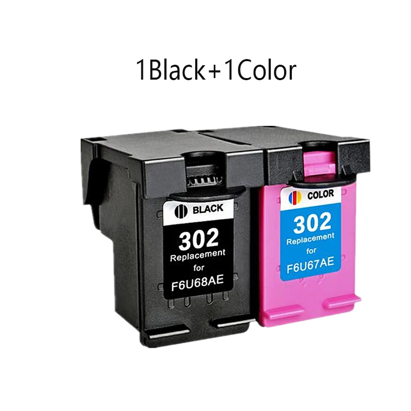 HTL 302XL Восстановленный картридж для hp 302 hp 302 XL чернильный картридж для Deskjet 1110 1111 1112 2130 2131 принтера - Цвет: 1Black 1Color