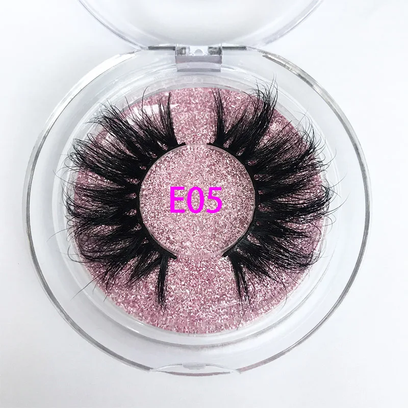 Mikiwi 25mm long 3D mink eyelash E05 extra length fluffy minklashes big dramatic volume eyelashes full strip cross false lashes | Красота и