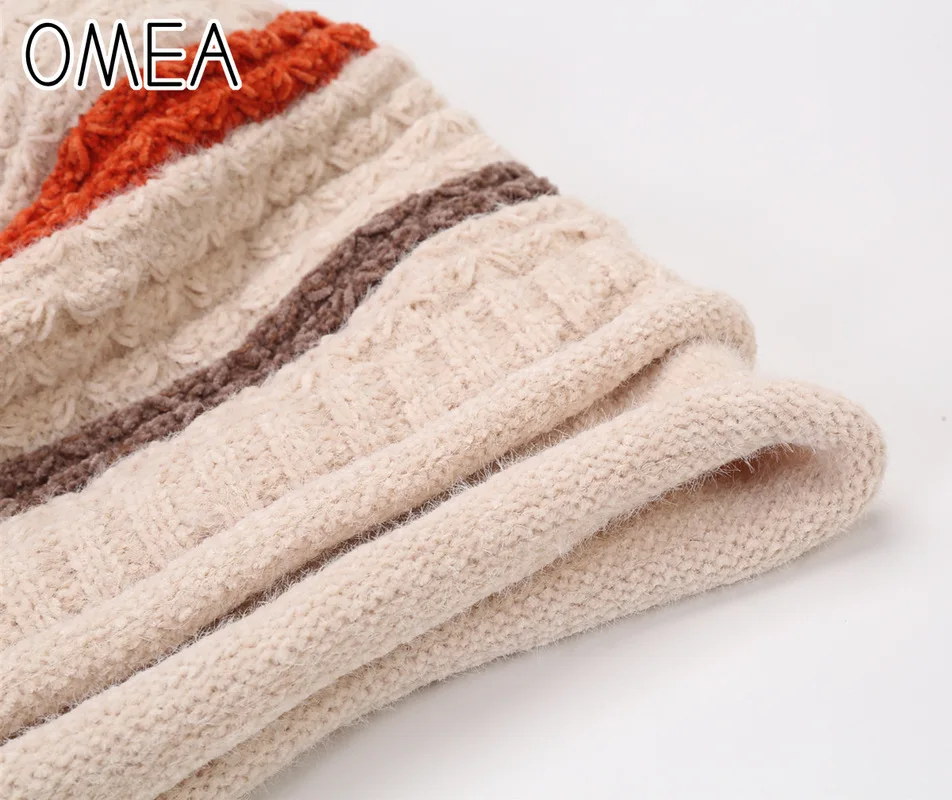 OMEA норка кашемир зимняя шапка для женщин ушанка из натурального меха Шапка бини с