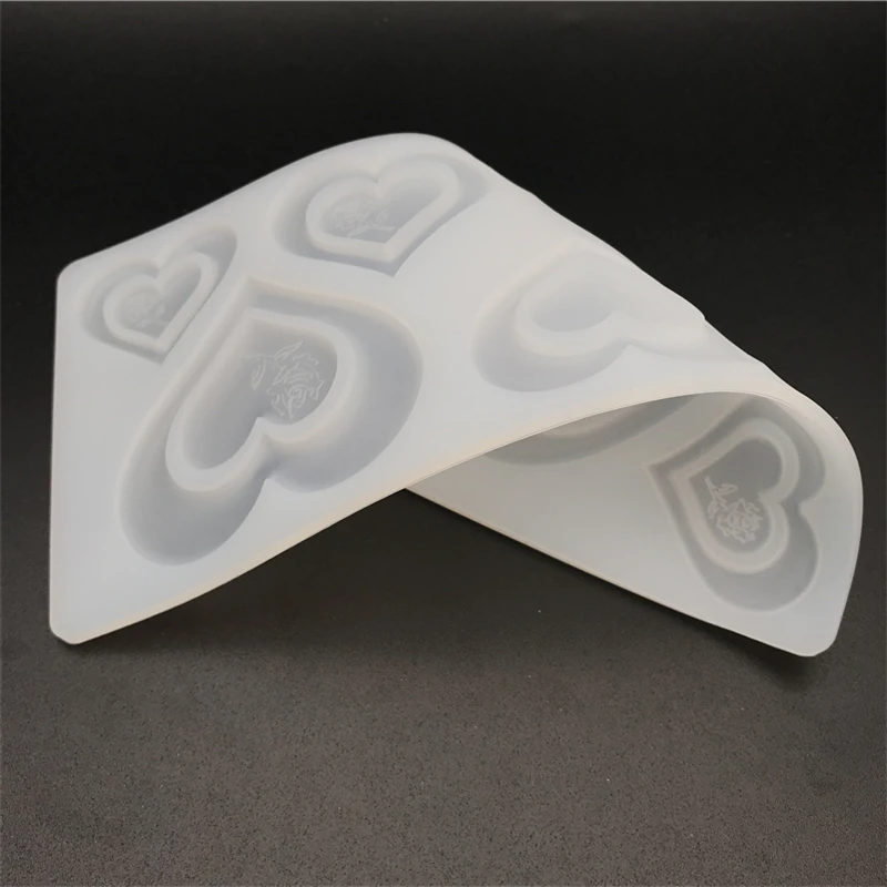 

Romantic Overlapping Heart Fondant Resin Silicone Mold for DIY Pastry Cupcake Cake Dessert Plaster Lace Decoration Baking Tool