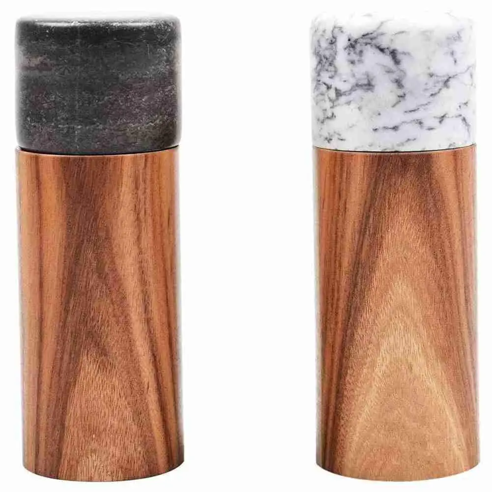 

Wooden Marble Spice Spray Bottle Pepper Salt Sprayer Manual Spice And Pepper Grinders Home Kitchen Cooking Seasoning Shaker