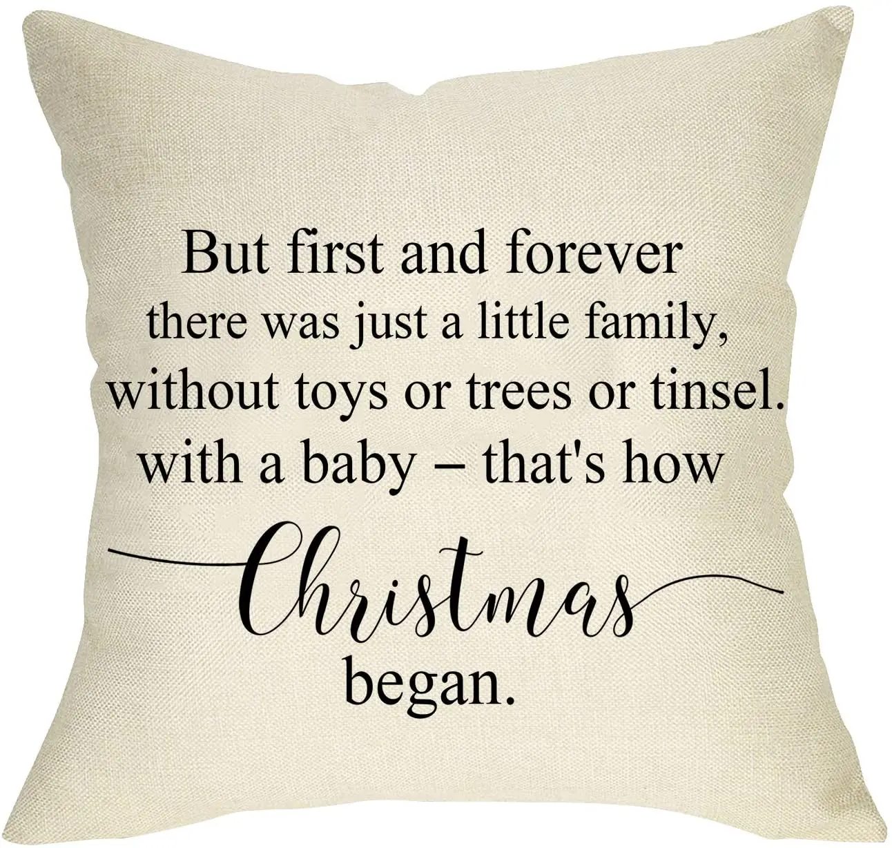 

Softxpp That's How Christmas Began Throw Pillow Cover, Xmas Decorative Cushion Case Winter Holiday Outdoor Family Decorations