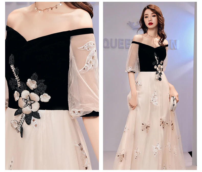 

Bride Party Dress Womens Slash Neck Floor-Length Evening Cheongsam Noble Elegant Long Qipao Gown Clothes Vestido S-XXL