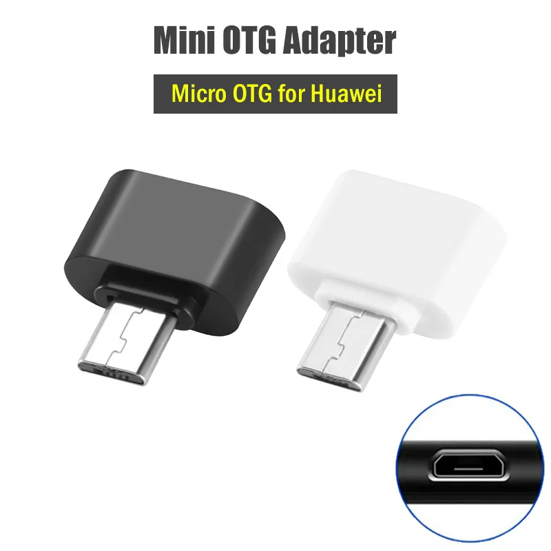 Переходник с USB на Micro OTG для Huawei P Smart 2020 2019 P8 P10 Lite Mate 8 Enjoy 6 9 9e 10 Y3 Y5 Y6 Y7 Y9 Pro 2