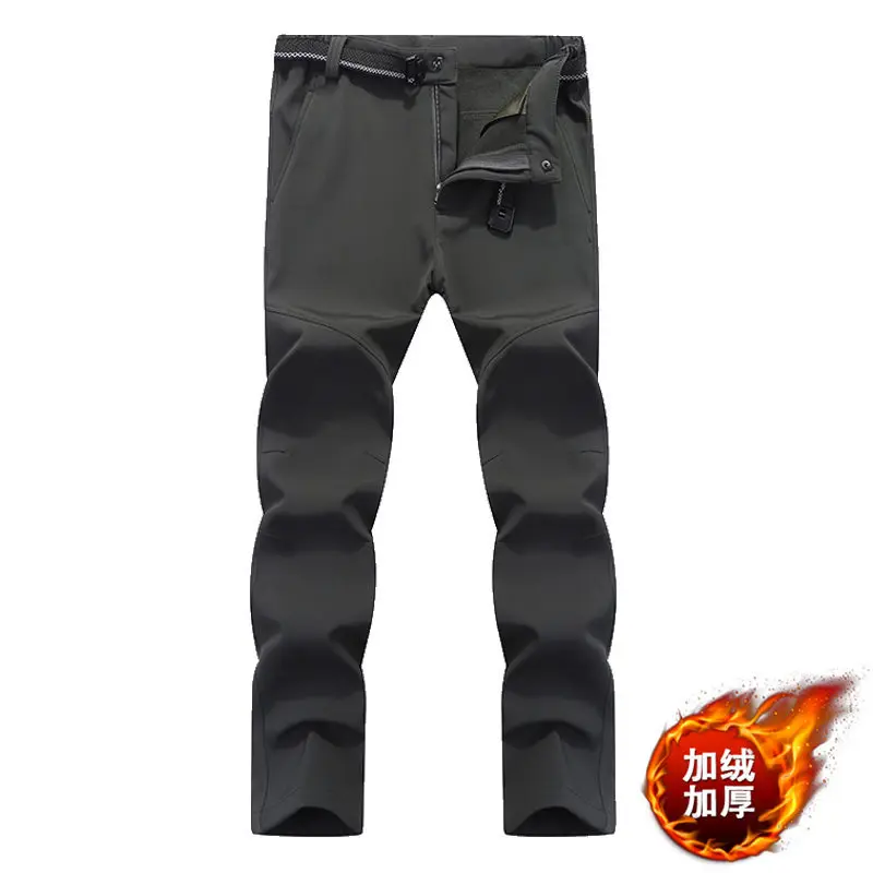 

Autumn And Winter Trousers Men's And Women's-Thick Warm Pants with Velvet Plus-sized Climbing Pants