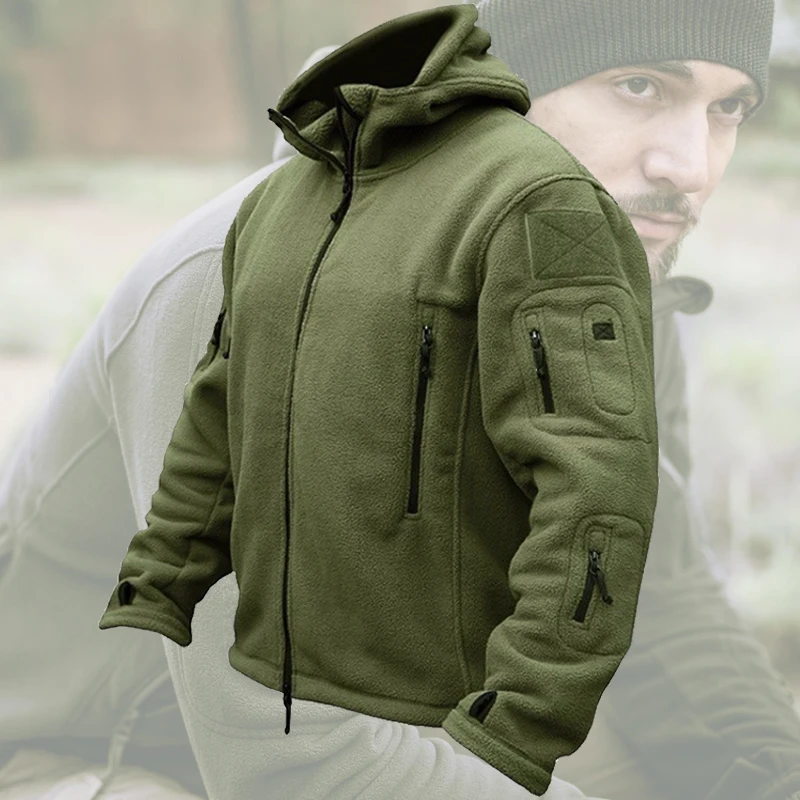 Тактическая куртка Softshell мужское теплое флисовое военное зимнее уличное