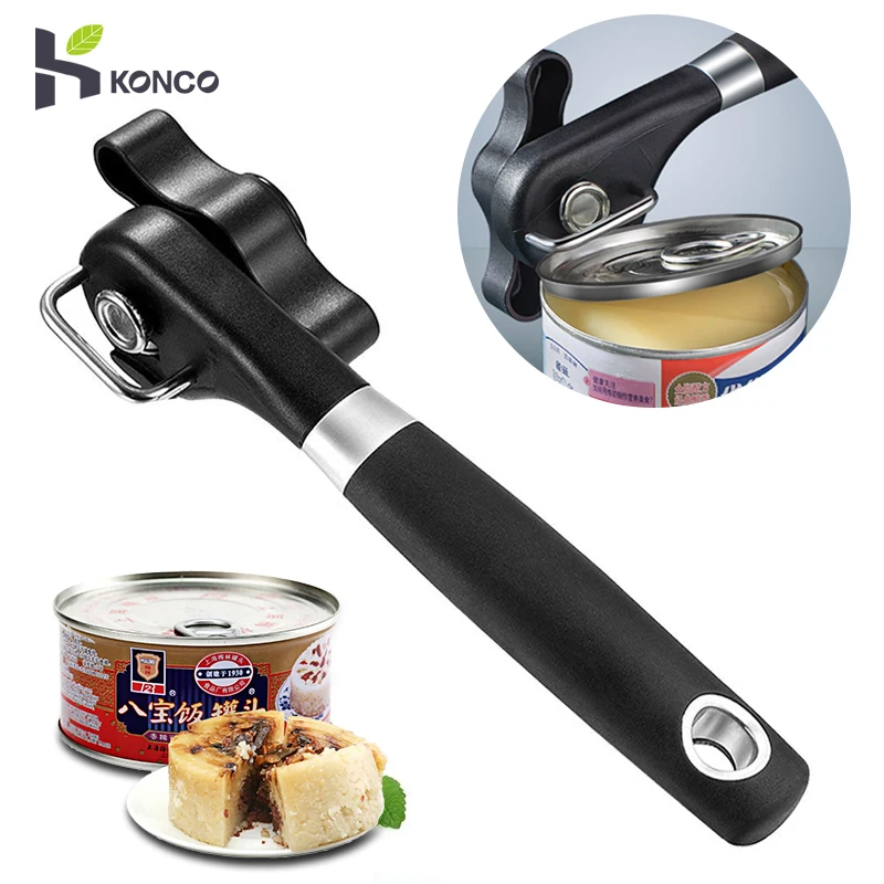 

3 in 1 Manual Can Opener,1pc/2pcs Stainless Steel Manual Can Bottle Opener with Non-Slip Handle Food-Safe Can Bottle Openers