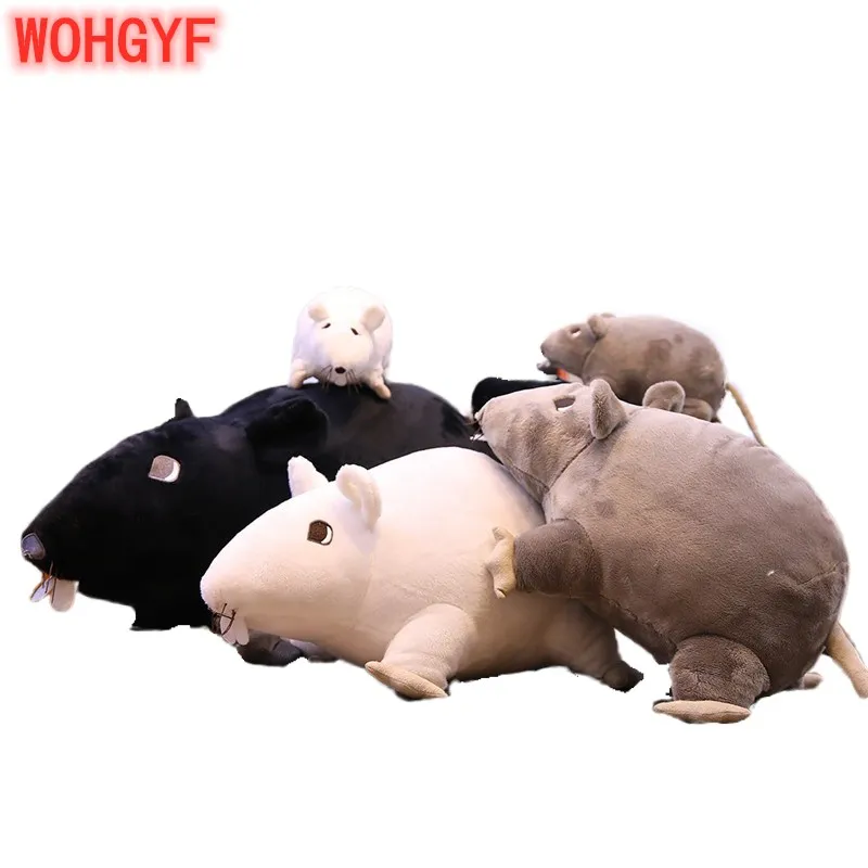 20 см реалистичные животные плюшевая игрушка Имитация черного и серого цвета