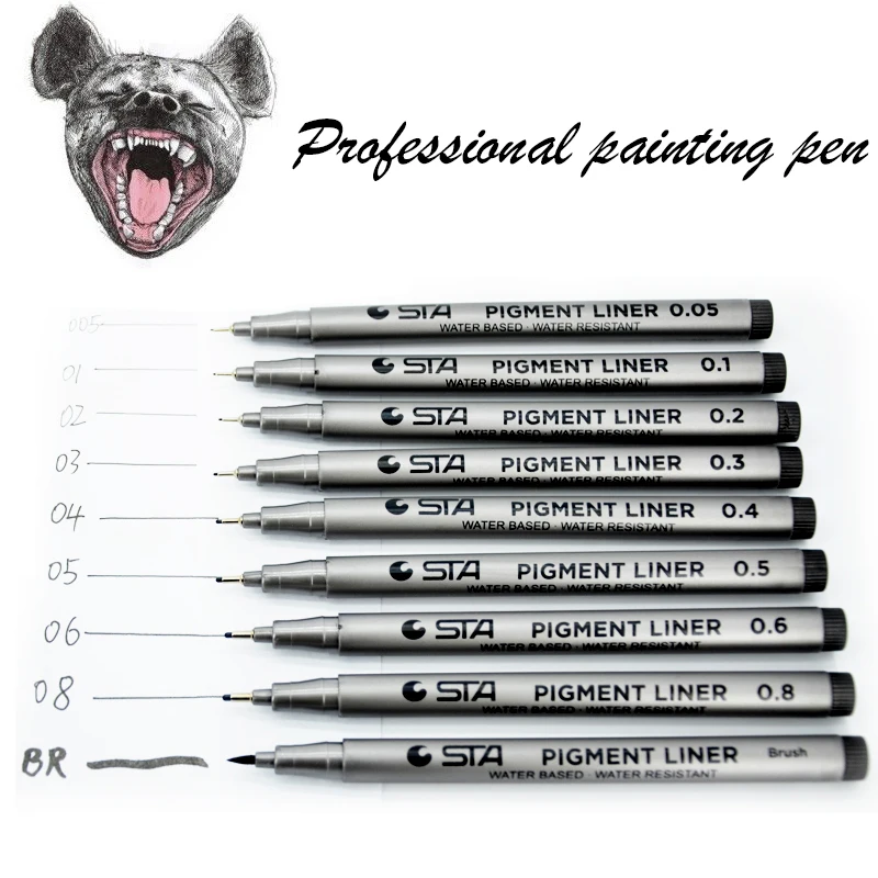 Водостойкая ручка маркер на водной основе для рисования комиксов школьные и