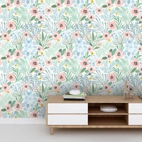 watercolor rural floral wallpaper vinyl self adhesive removable peel and stick contact paper wallpaper for home cabinet decor