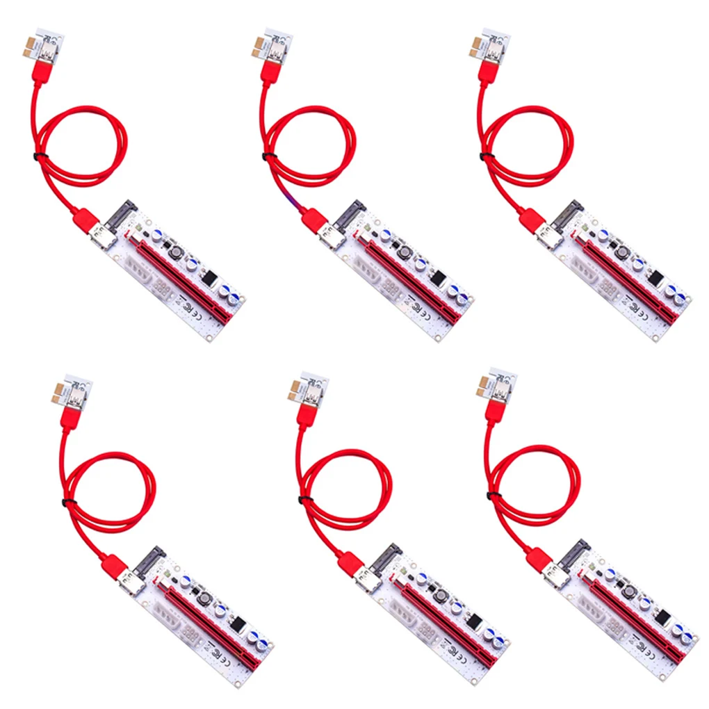 

6 шт. 008S 3 в 1 PCI-E PCI Express Riser Card PCI-E расширитель платы 1x к 16x USB 3,0 кабель для видеокарты