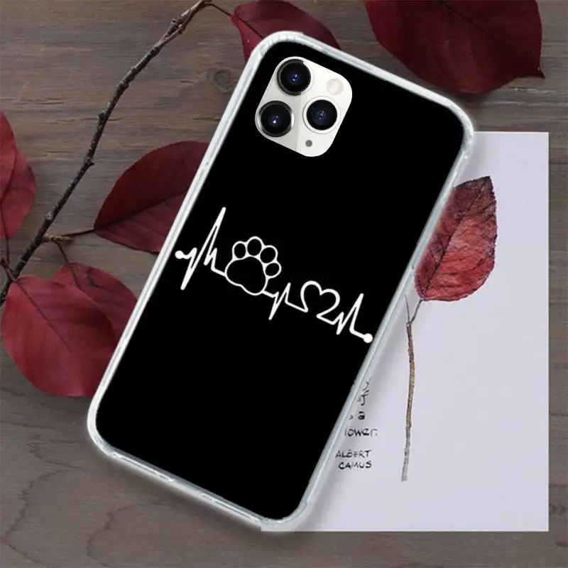 

Animal cat black line Phone Case Transparent for iPhone 11 12 mini pro XS MAX 8 7 6 6S Plus X 5S SE 2020 XR