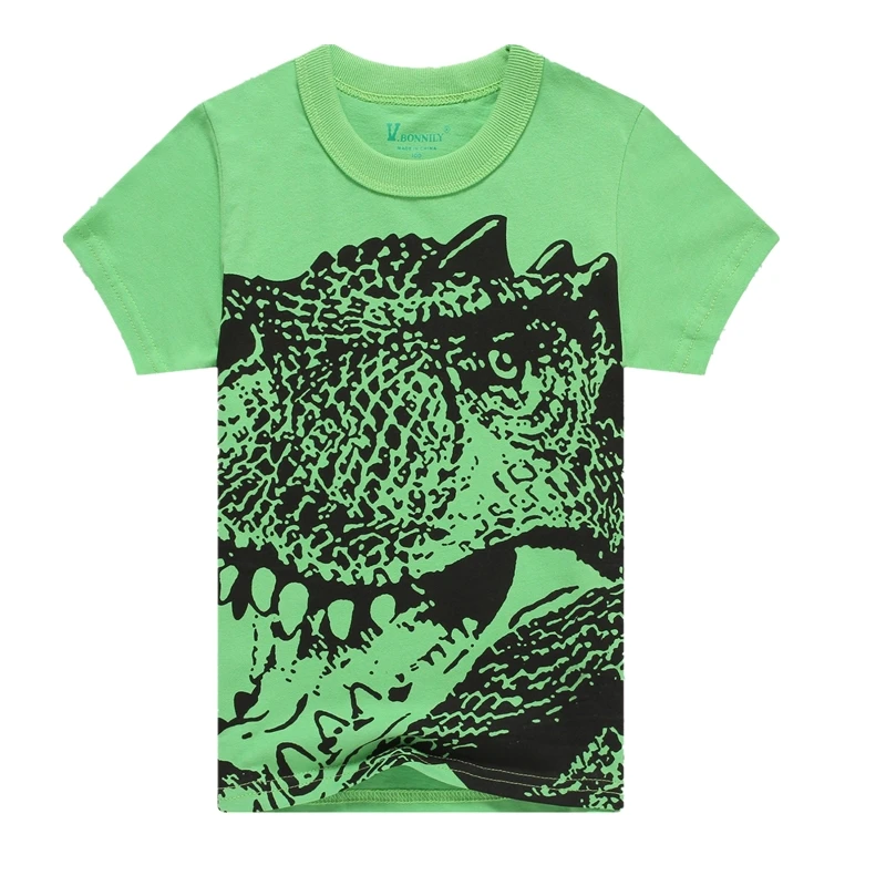 Детская футболка с мышкой принтом мстители для мальчиков динозавром одежда