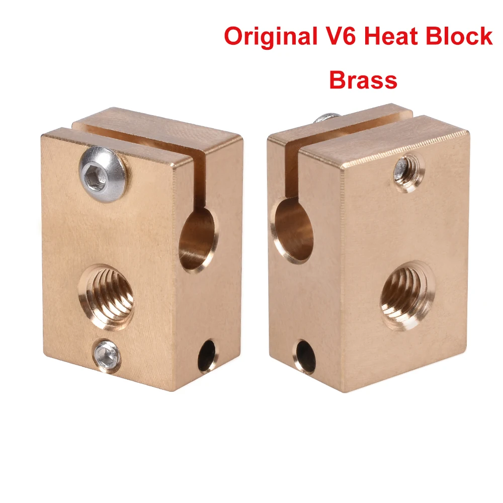 Оригинальный латунный нагревательный блок V6 для E3D Hotend сопла силиконовый носок 3D