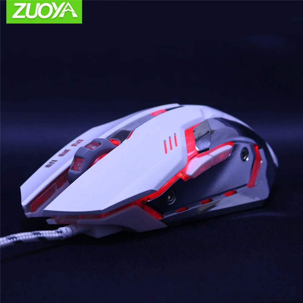 MMR2 WHITE ZUOYA, игровая мышь, dpi, регулируемая проводная мышь, USB, оптический светодиодный, компьютерные мыши для ноутбука, ПК, игры, профессиональный геймер - Цвет: MMR2 WHITE