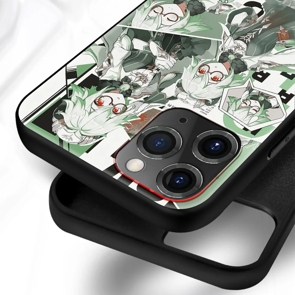 Hot Anime Genshin Impact Case for iPhone 11 13 Pro Cover 12 XR 7 8 Plus X XS Max SE 2020 Shell | Мобильные телефоны и