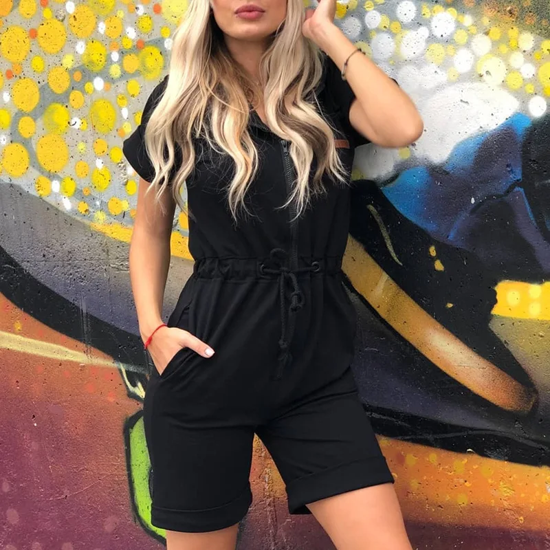 JIEZUOFANG женские комбинезоны с капюшоном спортивная одежда для фитнеса и бега на