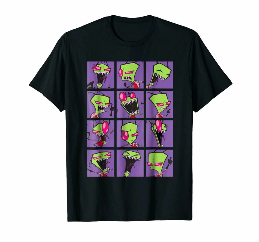 Черный Захватчик Зим Freak Out коллаж Футболка мужская S-6Xl США 100% хлопок Harajuku Funnytee
