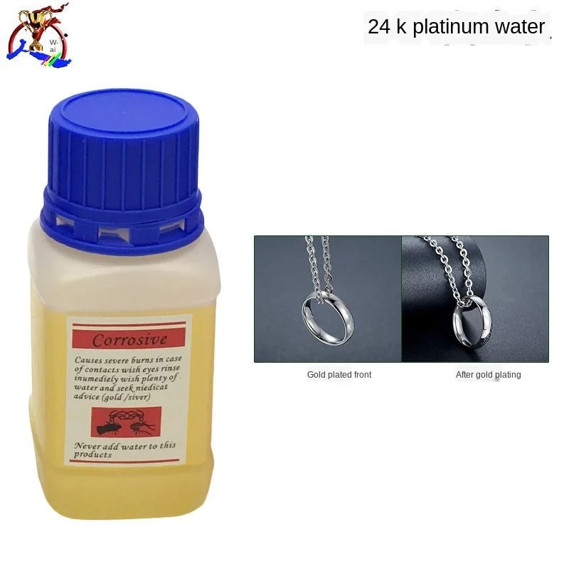 Позолоченная вода 24K позолоченная платина розовое золото родиевая нержавеющая