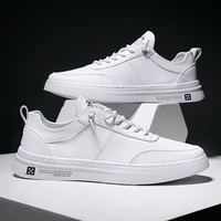 classic skate shoes leather men shoes fashion comfortable non slip sweat absorbent flat sneakers white spring man trainers