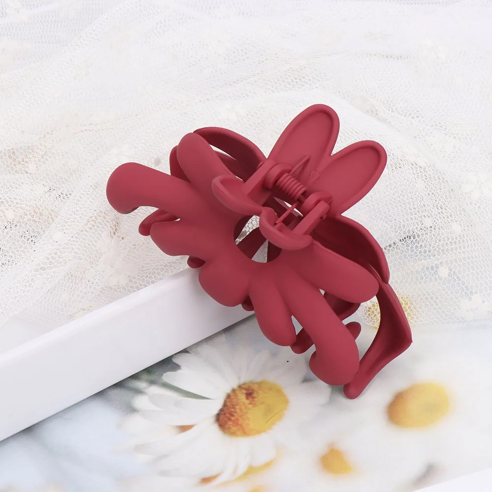 Модные женские заколки крабы для волос корейские акриловые с цветами Женские