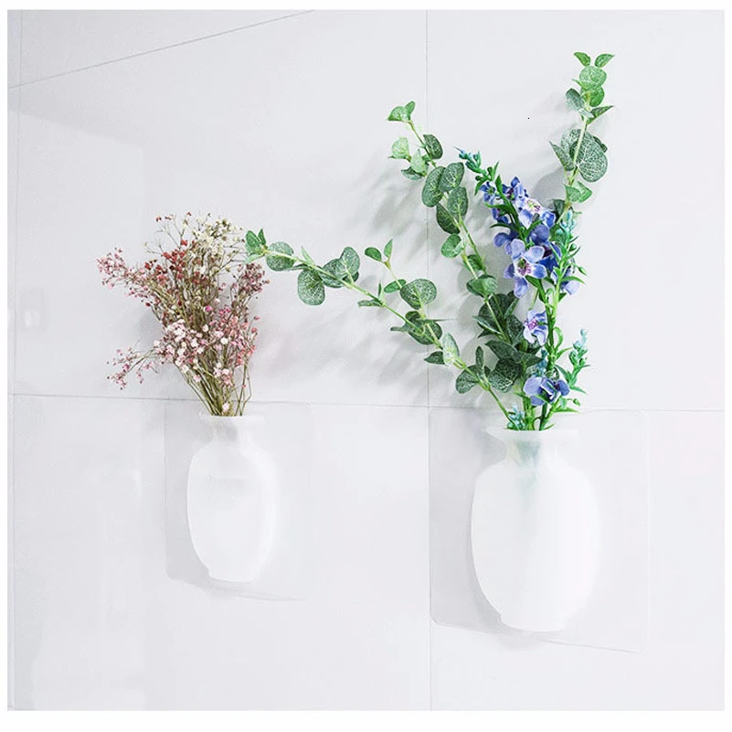 Креативная 3D Волшебная мягкая самоклеющаяся ваза силиконовая для тела цветочных