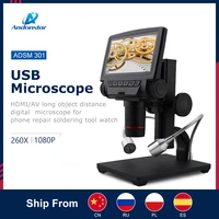 andonstar 1080p hdmi digital microscope camera adsm301 long lens distance for cell phone repair industrial soldering tool for pc