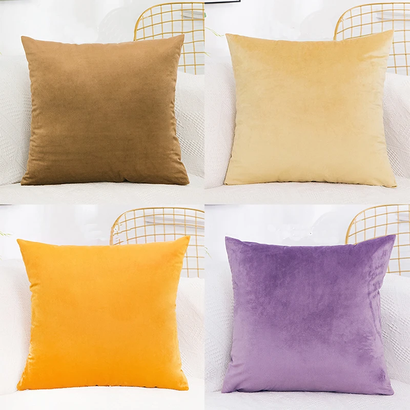 

Fashion Velvet Cushion Cover Solid colors Pillow Cover Pillowcase Home Decorative Sofa Pillow Cover Home 40*40cm Cozy Pillowcase