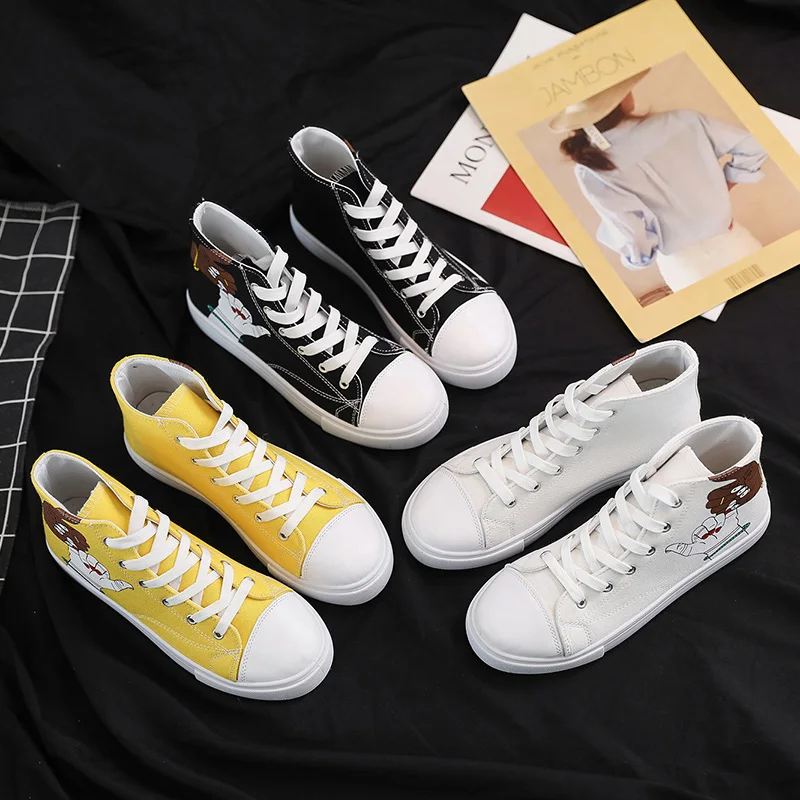 Новинка Весна 2020 Женская парусиновая обувь в уличном стиле классные женские
