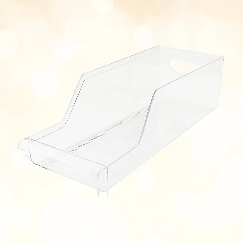 

Refrigerator Holder Containers Beverage Storage Racks Box Beverage Can Dispenser for Pantry Kitchen (Clear)