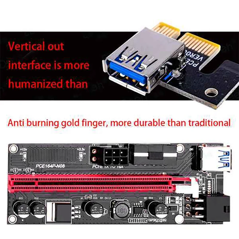 5 шт. Райзер Ver009 USB 3 0 Pci E Ver009S Express 1X 4X 8X 16X адаптер карта Sata кабель питания от 15Pin до 6