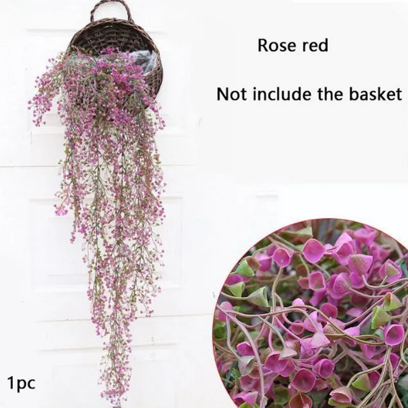 Искусственные искусственные растения 85 см зеленая гирлянда подвесные для