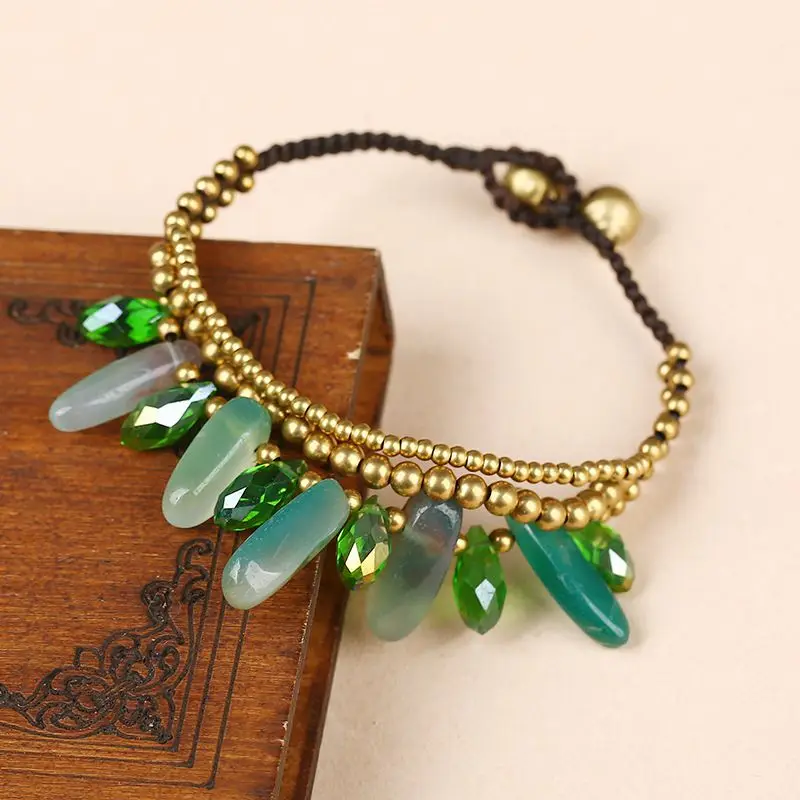 

Bohemian Turkish Beaded Bracelets for Men Women Vintage Weave Braided Gemstone Bracelet Boho Jewelry