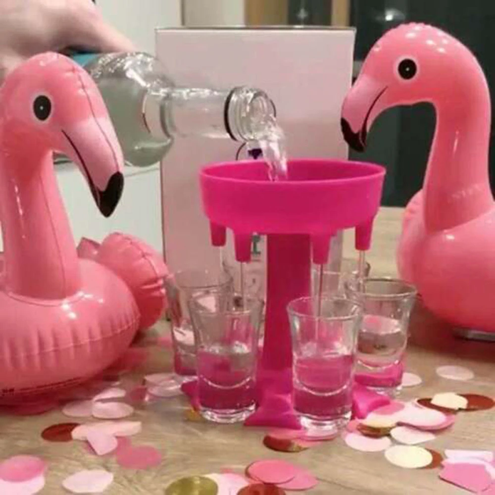 

Liquor Dispenser 6 Shot Glass Wine Whisky Beer Dispenser Holder Drinking Games Tools for Christmas Home Party Bar Shot Glass