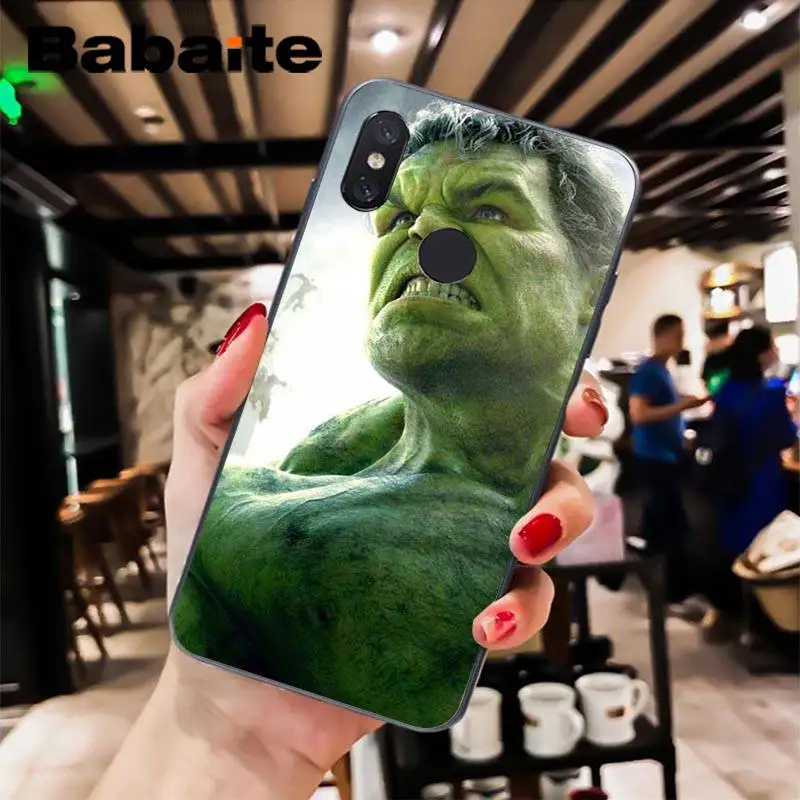 Babaite Marvel Heroes Халк черный ТПУ Мягкий силиконовый чехол для телефона чехол для Xiaomi 6 MIX2 8SE K20 REDMI 5A NOTE4X 7 6A мобильные чехлы