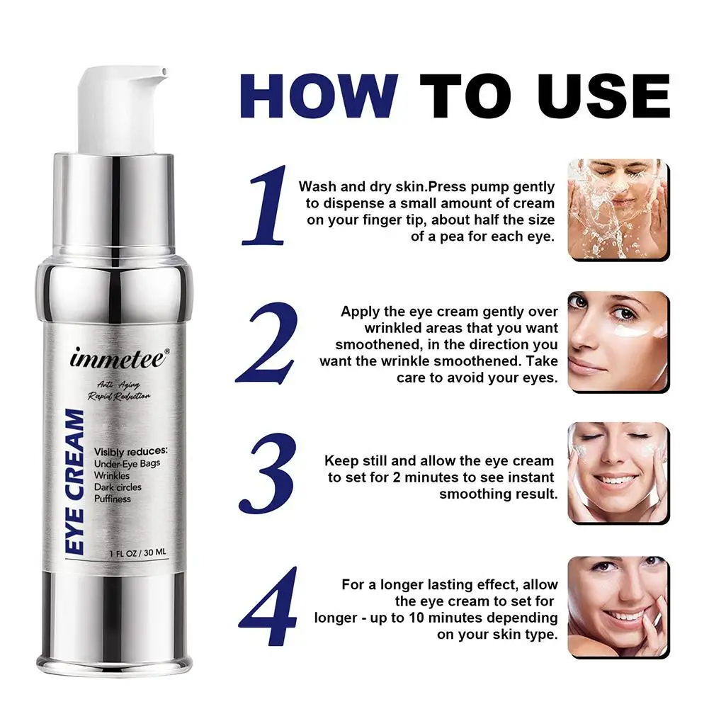 

30g Eye Cream Reduces Crow's Feet Tightens Wrinkles Brightens Skin Tone Reduces Eye Bags And Dark Circles