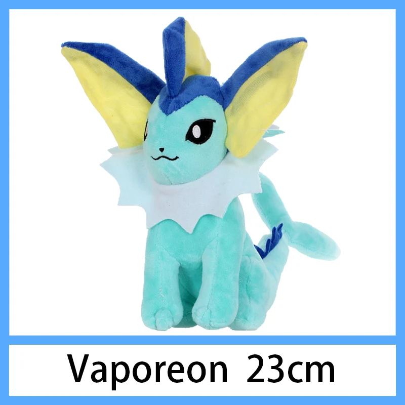 Пикачу Squirtle Charmander Bulbasaur Eevee Jigglypuff Mewtwo плюшевый снорлакс кукла мягкая чучела Подвеска Дети Детские игрушки Подарки - Цвет: Vaporeon 23cm