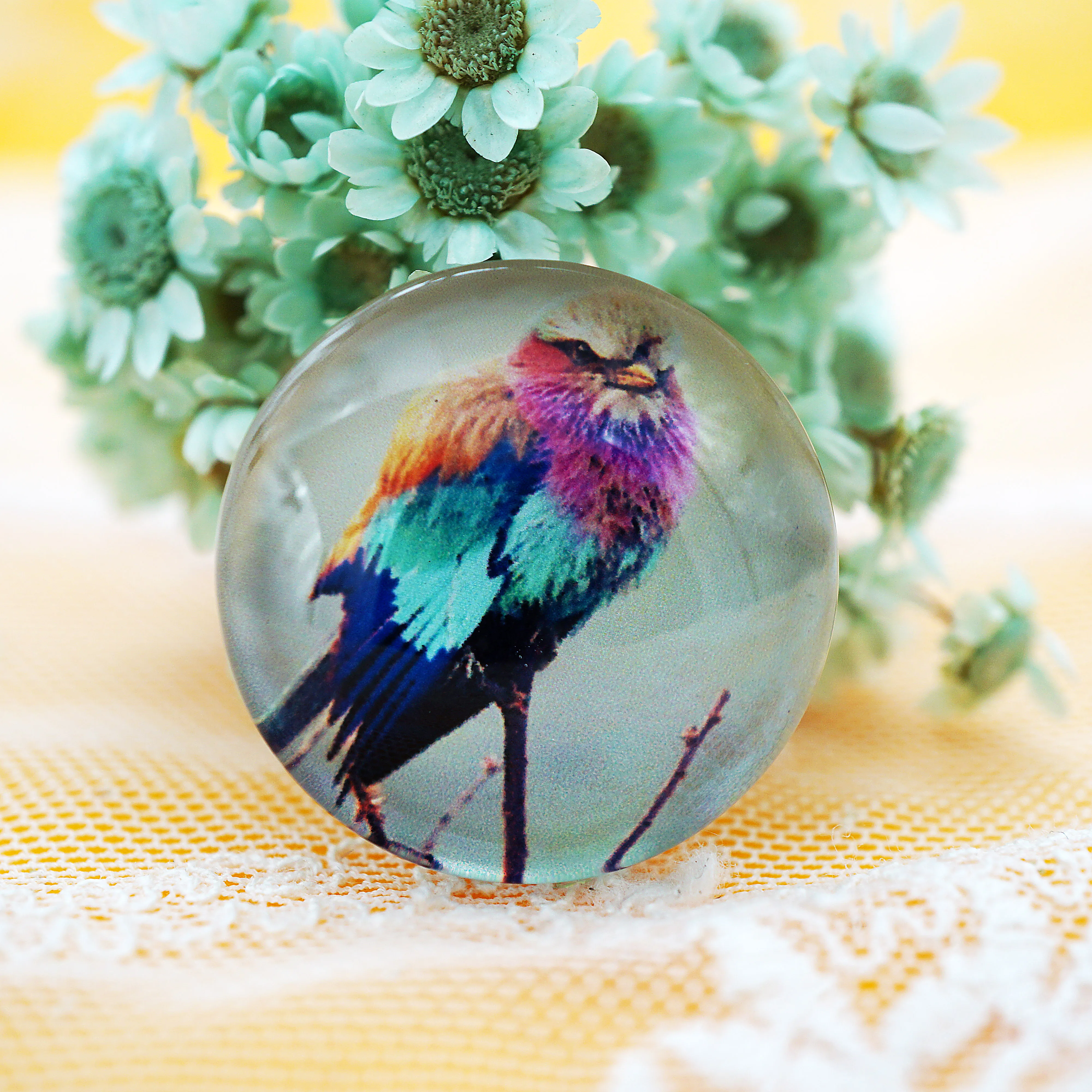 

High grade 10PCS/lot Round 25MM Mixed Pattern Glass Cabochon for Cameo Base Setting Jewelry Accessories hand made Supplies